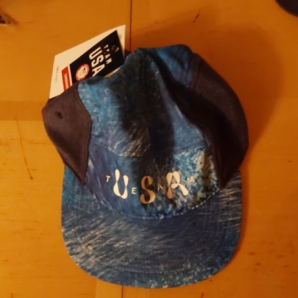 Nike Black and Blue Cap Usa